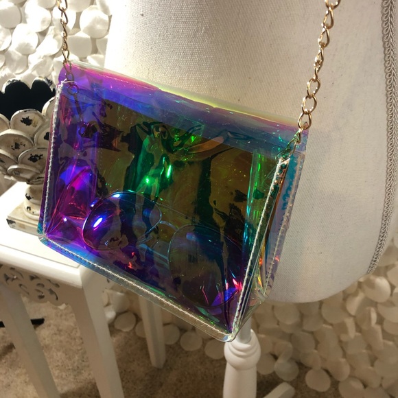 Holographic Cross Body Chain Purse - Picture 3 of 5